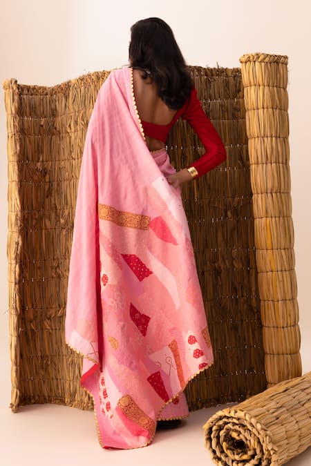 Naina Jain Patchwork Bandhani Palla Saree 