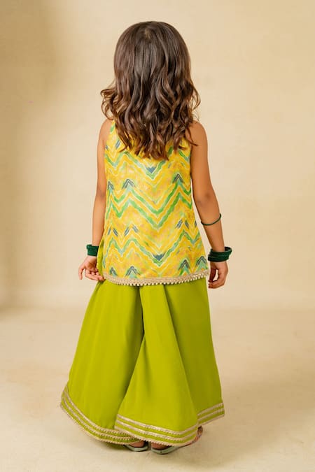 Shop JILMIL DREAMWEAR Yellow Cotton Embroidery Top And Palazzo Set at Aza Fashions Shop_JILMIL DREAMWEAR_Yellow Cotton Embroidery Top And Palazzo Set _at_Aza_Fashions