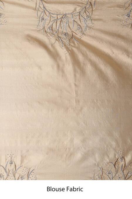 Anita Kanwal_Silver Silk, Tissue Sequins, Embroidery Designer Banarasi Saree Set _Online_at_Aza_Fashions