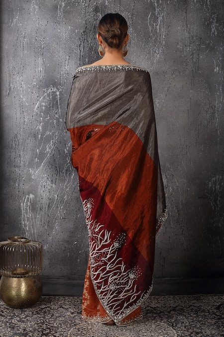 Anita Kanwal Designer Banarasi Silk Saree With Unstitched Blouse Piece 