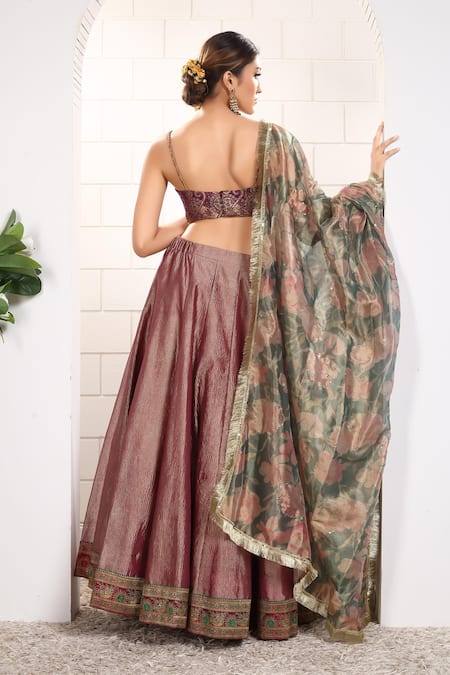 Anita Kanwal Designer Purple Lehenga Set  