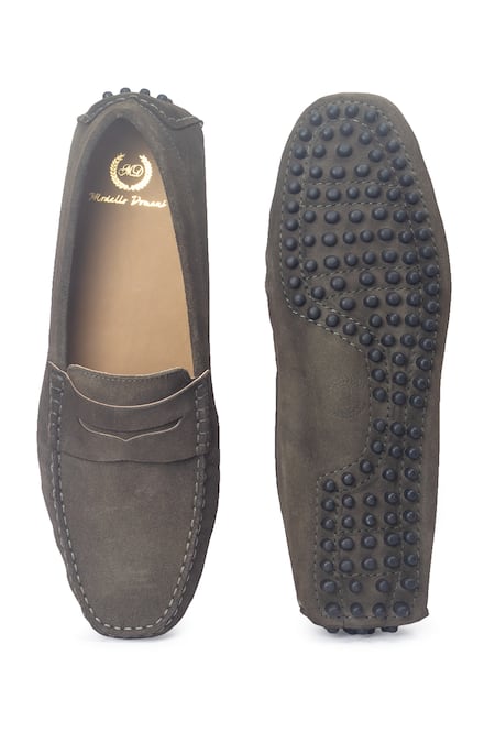 Domani Gommino Suede Penny Loafers 