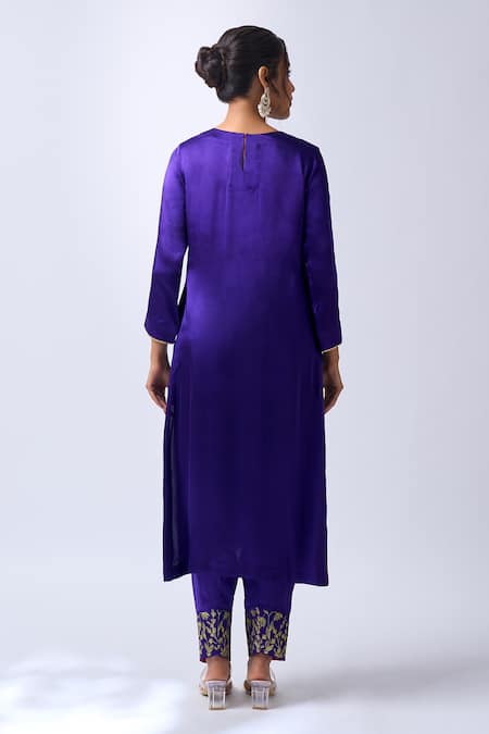 House Of Pink Vibrant Purple Kurta Salwar Dupatta Set 