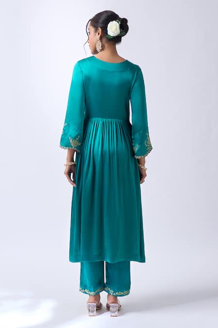 House Of Pink Zari Embroidered Anarkali Set 