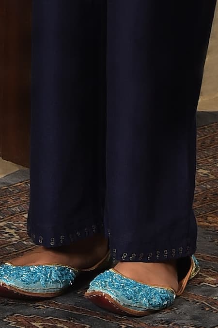 Buy Nuhh Blue Handloom Cotton Embroidery Open Neck Handwoven Angarkha Set Online at Aza Fashions Buy_Nuhh_Blue Handloom Cotton Embroidery Open Neck Handwoven Angarkha Set _Online_at_Aza_Fashions