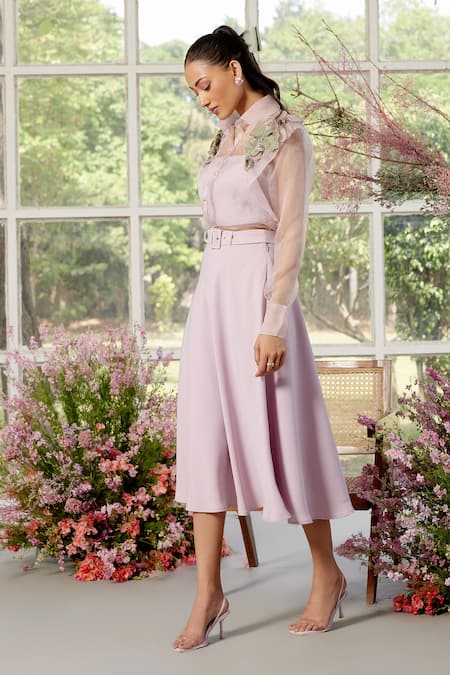 Parul And Preyanka 3D Flower Detail Co-ord Set 