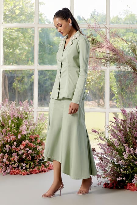 Parul And Preyanka 3D Flower Embellished Co-ord Set 