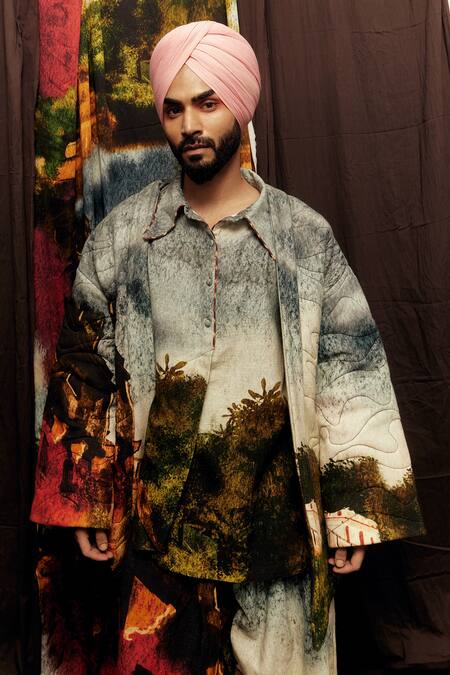 Buy Til Multi Color Cotton Hand Painted Oversized Jacket Online at Aza Fashions Buy_Til_Multi Color Cotton Hand Painted Oversized Jacket _Online_at_Aza_Fashions