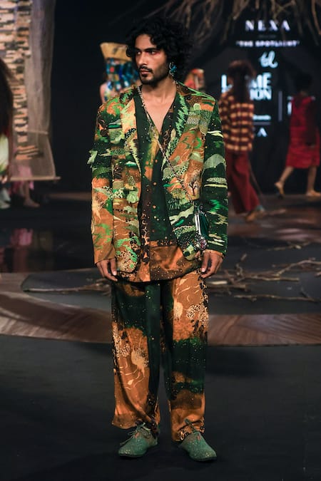 Til Galaxy Print Embroidered Jacket 