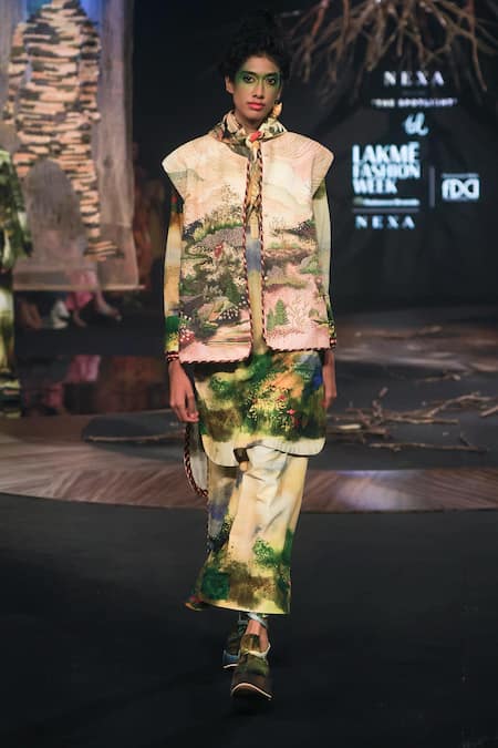 Til Multi Monet Kurta Set 