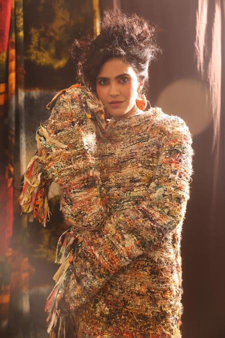 Til Multicolor Upcycled Cotton Katran Dress 