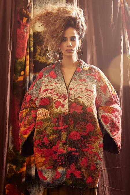 Buy_Til_Green Cotton Olive Lungi Draped Pant _Online_at_Aza_Fashions