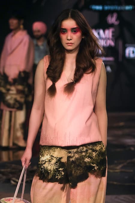 Til Pink Monet Vest & Trouser Co-ord Set 