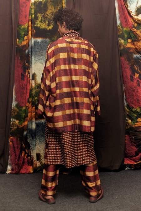 Til Plaid Chanderi Overlay 