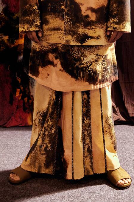 Til_Pink Cotton Monet Lungi Pant _Online_at_Aza_Fashions