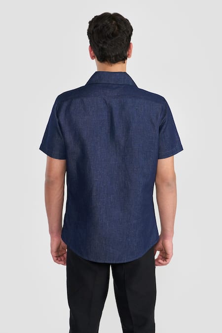 Perona Navy Designer Charlie Shirt 