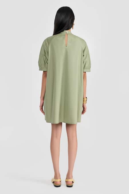 Perona Sage Green Designer Dress 