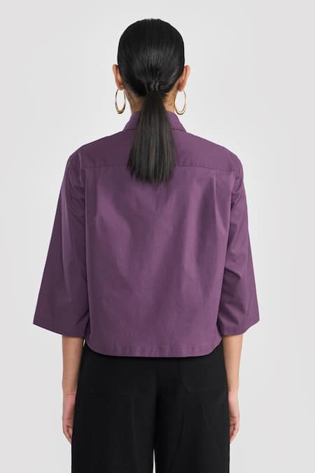 Perona Midnight Plum Penny Shirt 
