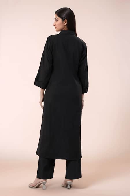 Samyukta Singhania Black Cotton Designer Tunic 
