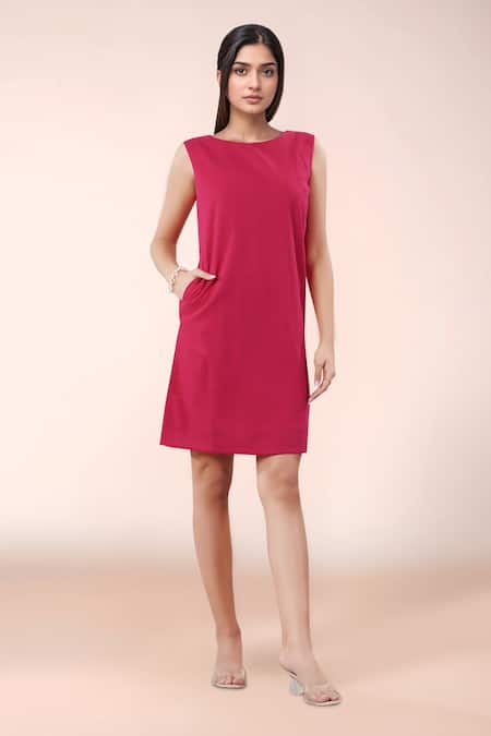 Naintara Bajaj Fuchsia Cotton Designer Dress 