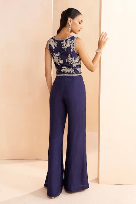 Aakansha Gupta Dark Blue Dusk Co-ord Set 