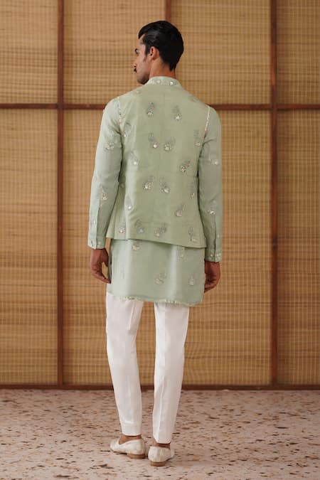 Arjan Dugal Gramophone Dori Nehru Jacket Set 