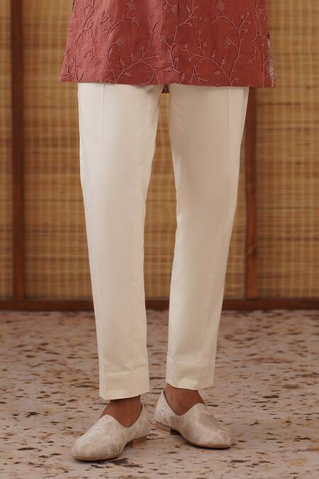 Arjan Dugal_Brown Organza, Silk, Cotton Satin, Lycra Embroidery Beads Kurta Set _Online_at_Aza_Fashions