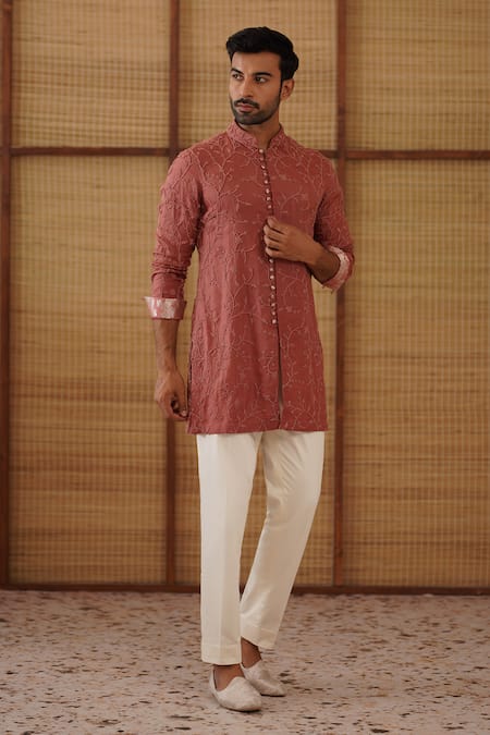 Arjan Dugal Beads Kurta Set 