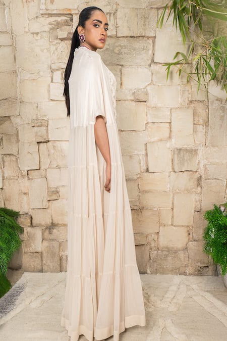 J By Jannat Ivory Cape Set 