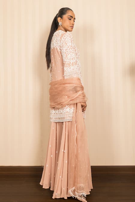 J By Jannat Dust Rose Pink Hand Embroidered Set 