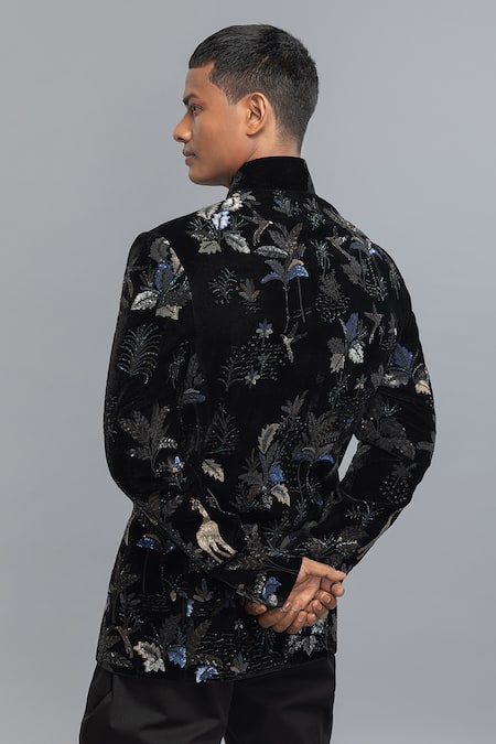 Rohit Bal Embroidered Velvet Bandhgala 