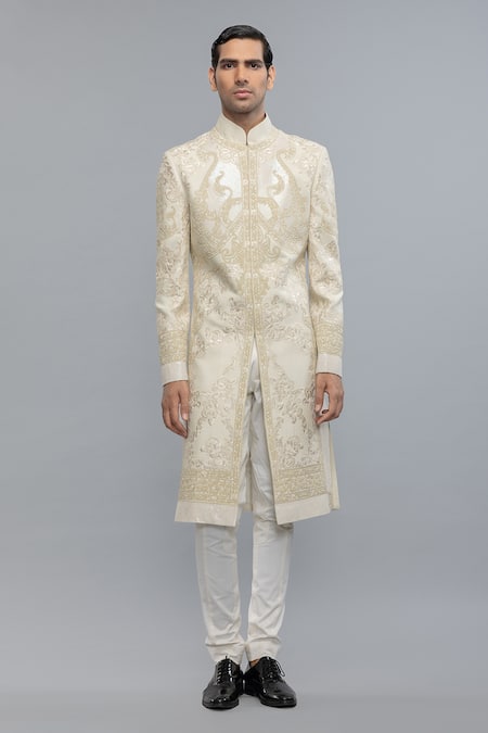Rohit Bal Ivory Embroidered Designer Sherwani 