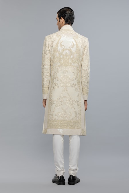 Rohit Bal Ivory Embroidered Designer Sherwani 