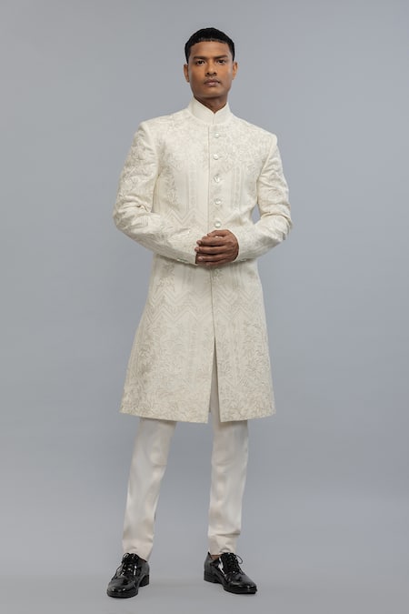 Rohit Bal Ivory Embroidered Designer Sherwani 