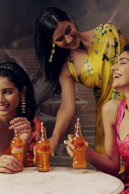 Studio 113_Fuchsia Satin Floral Silk Designer Saree _Online_at_Aza_Fashions