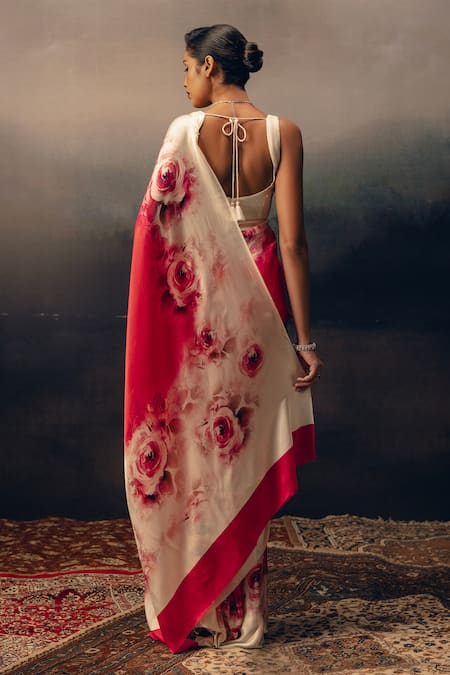 Studio 113 Designer Rani Pink Satin Silk Saree 