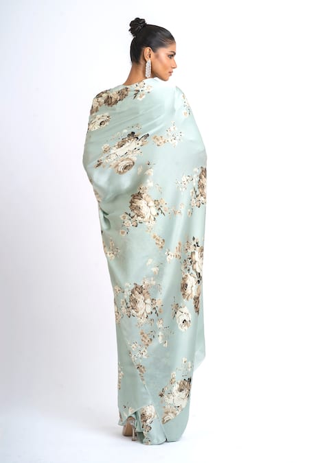 Studio 113 Floral Satin Silk Saree 