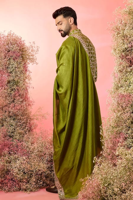 Kasbah Signature Green Mirror Work Kurta Set 