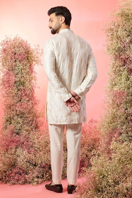 Kasbah Ivory Short Chikankari Kurta 