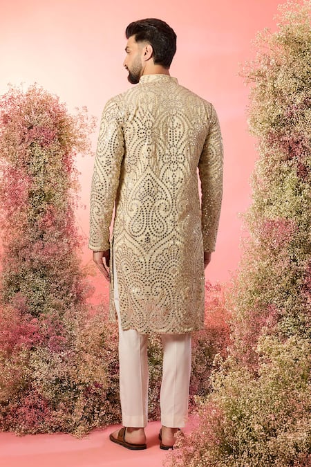 Kasbah Classic Golden Mirror Work Kurta 