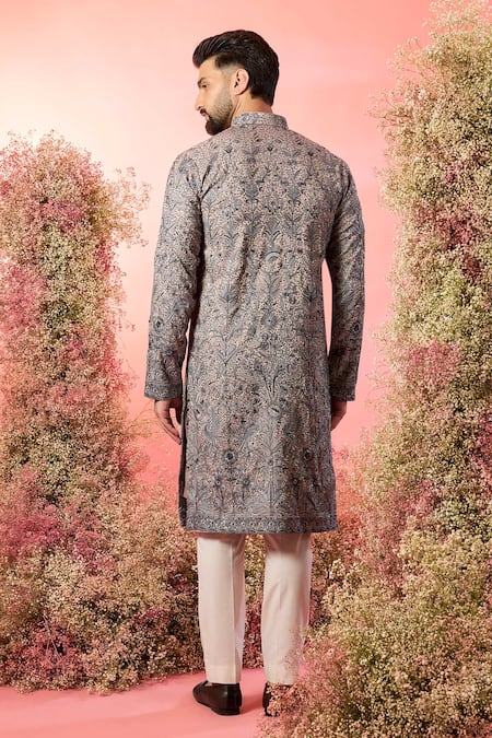 Kasbah Beige Chikankari Embroidered Kurta 