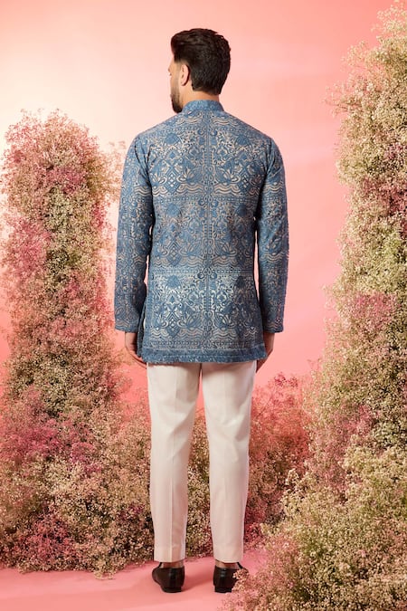 Kasbah Chikankari Open Front Kurta 