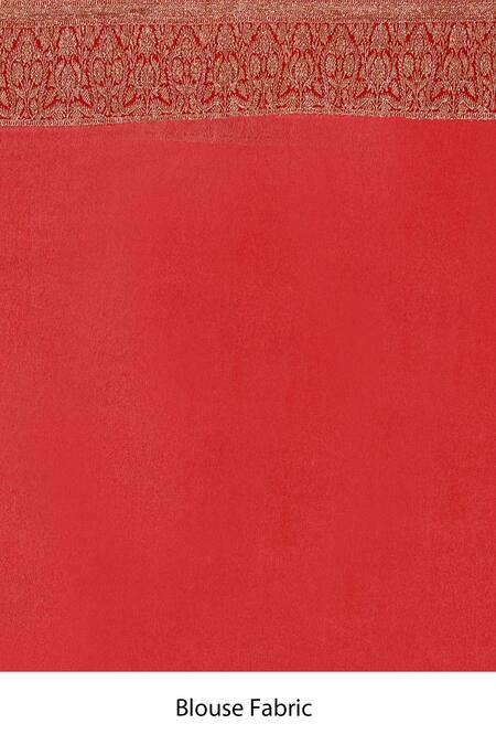 Naaritva India_Green Crepe, Chiffon, Silk Handwoven Work Banarasi Saree With Running Blouse _at_Aza_Fashions