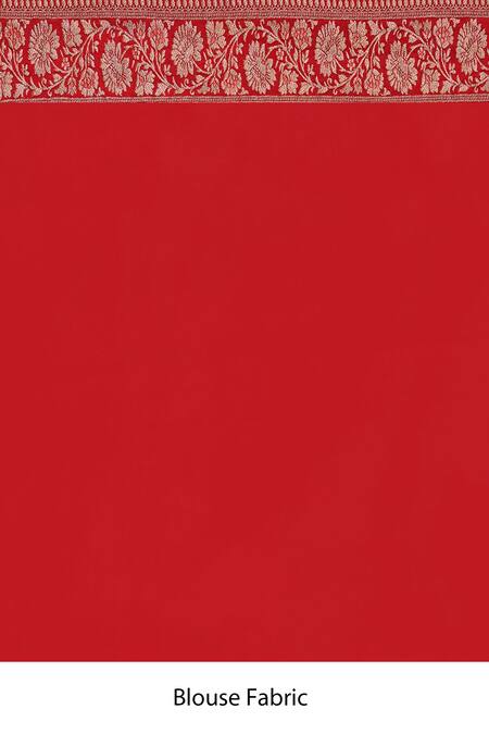 Naaritva India_Yellow Crepe, Chiffon, Silk Zari Handwoven Banarasi Saree With Running Blouse _Online_at_Aza_Fashions