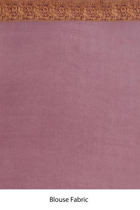 Naaritva India_Ivory Crepe, Chiffon, Silk Zari Handwoven Banarasi Saree With Running Blouse _Online_at_Aza_Fashions