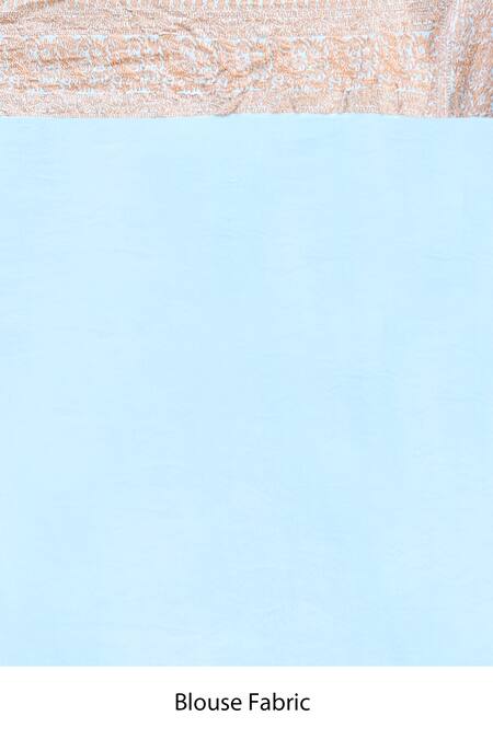 Naaritva India_Sky Blue Crepe, Silk, Handwoven Zari Work Banarasi Saree With Running Blouse _Online_at_Aza_Fashions