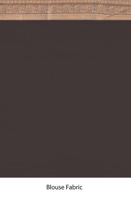 Naaritva India_Black Zari Handwoven Banarasi Saree With Running Blouse _Online_at_Aza_Fashions