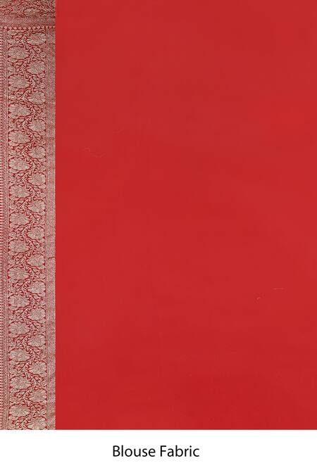 Naaritva India_Yellow Chiffon, Silk, Crepe Zari Handwoven Banarasi Saree With Running Blouse _Online_at_Aza_Fashions