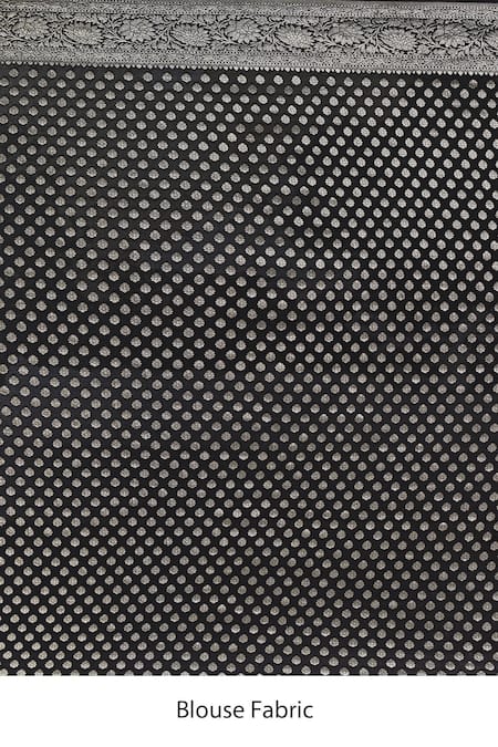 Naaritva India_Purple Crepe, Chiffon, Silk Zari Handwoven Banarasi Saree With Running Blouse _at_Aza_Fashions