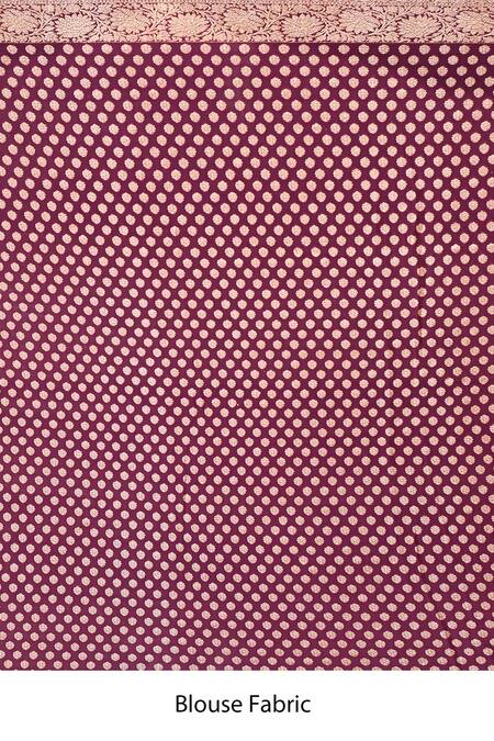 Buy_Naaritva India_Beige Crepe, Chiffon, Silk Zari Handwoven Banarasi Saree With Running Blouse _Online_at_Aza_Fashions